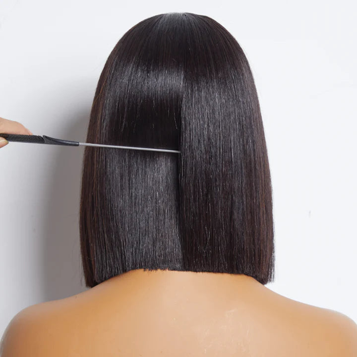 Lulu Wigs 4x4 Lace Blunt Cut Bob Wig Bone Straight