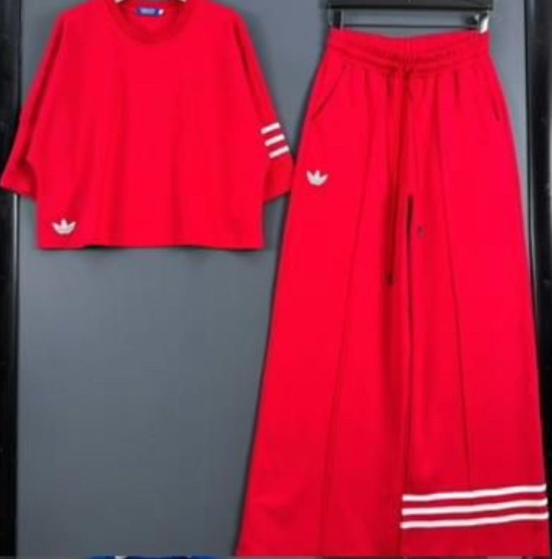 Adidas Women’s Premium Wide-Leg Lounge Set