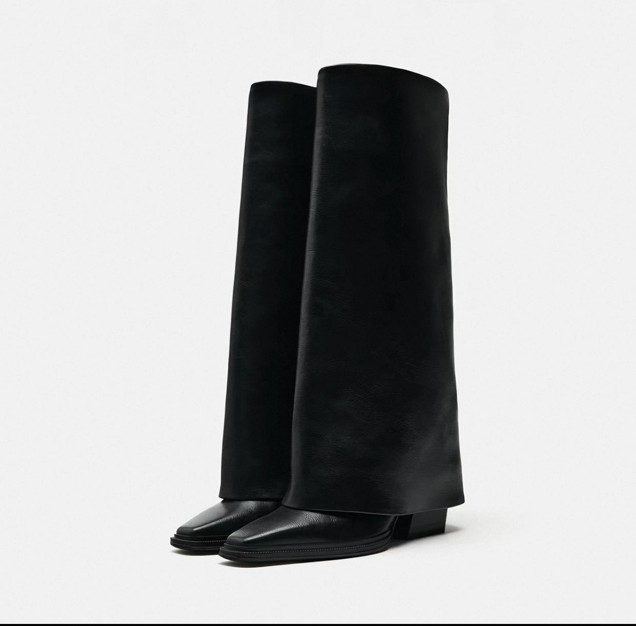 Classy Architectural Knee-High Boots