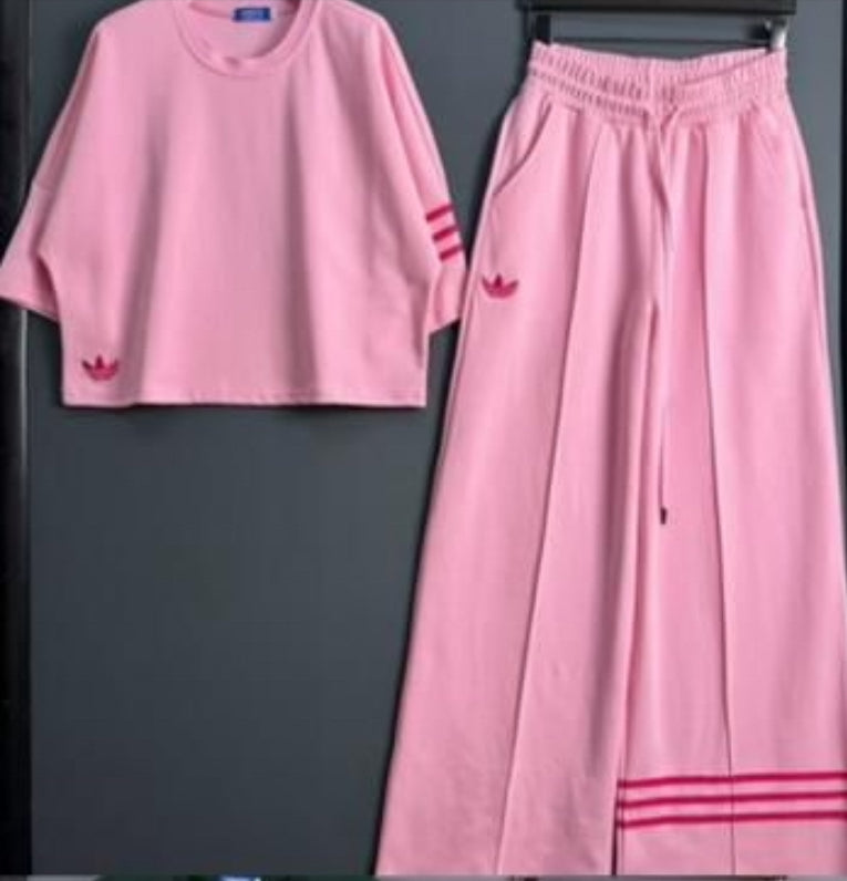 Adidas Women’s Premium Wide-Leg Lounge Set