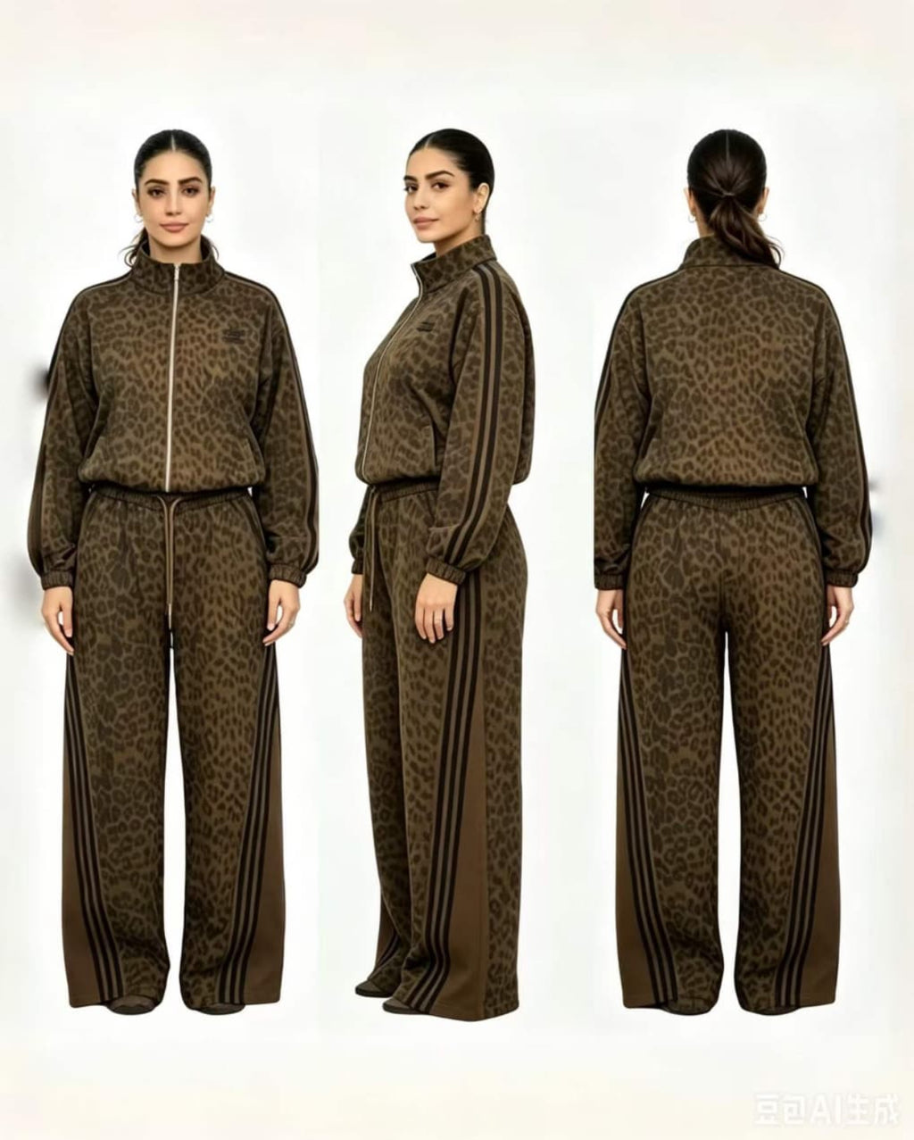 Adidas Luxury Leopard Print Tracksuit Set