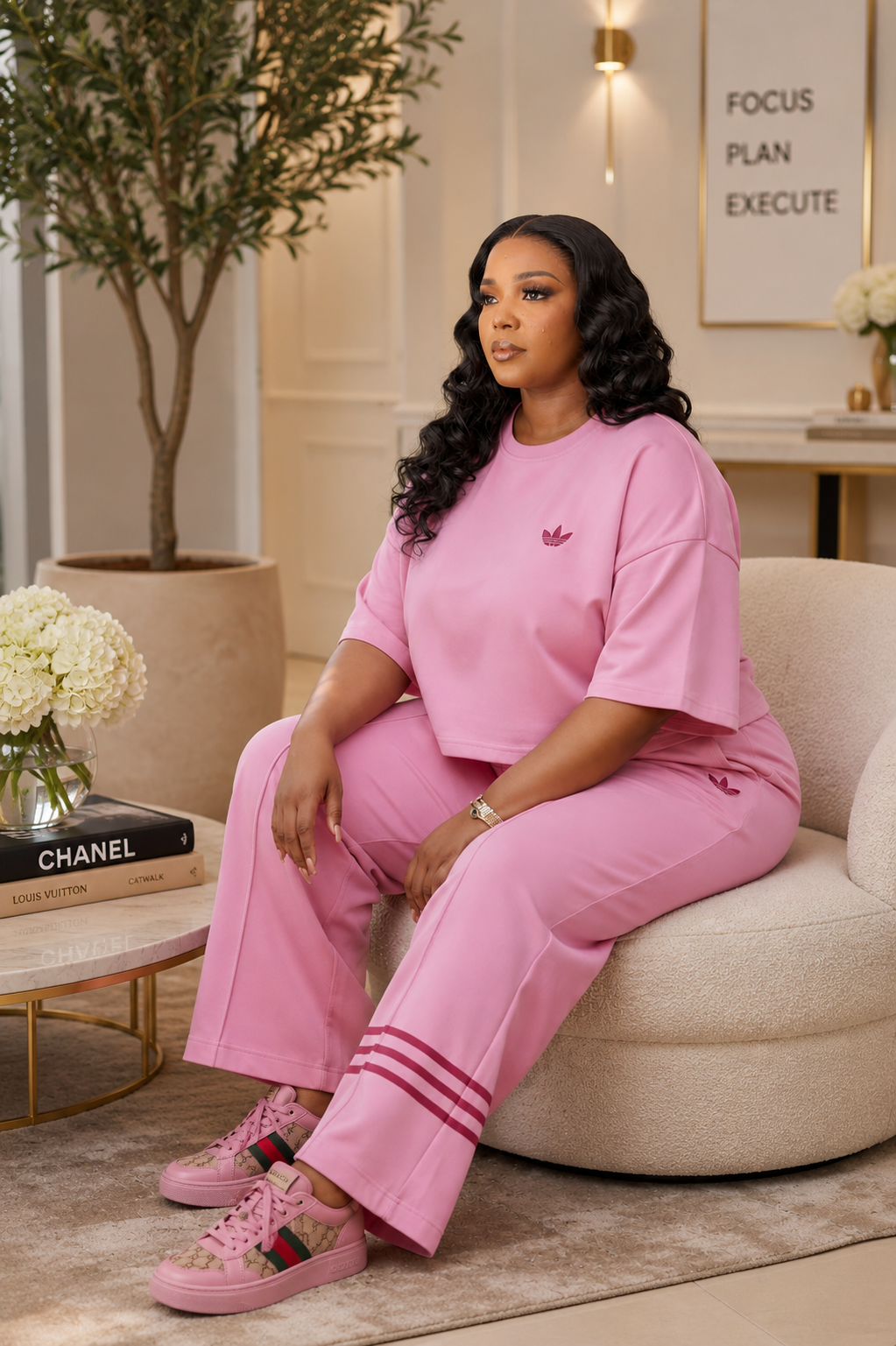 Adidas Women’s Premium Wide-Leg Lounge Set