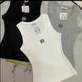Loewe Embroidered Ribbed Sleeveless Tank Top