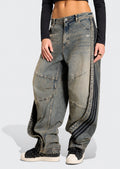 Adidas Originals Oversized Baggy Jeans – Vintage Wash