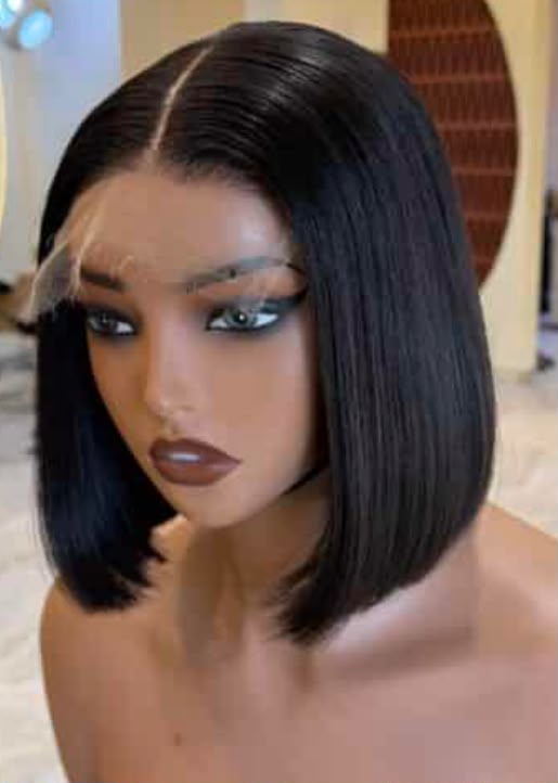 Lulu Wigs 4x4 Lace Blunt Cut Bob Wig Bone Straight